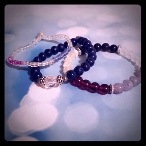3 pack of stretch bracelets